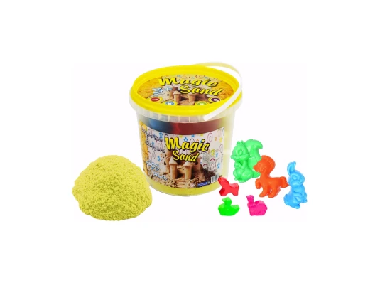 Кинетический песок Magic Sand желтый в ведре 1 кг (372-6) купить в интернет магазине подарков ПраздникШоп