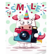 Картина по номерам ПРЕМИУМ Smile с лаком и уровнем размером 30х40 см (SS1068) купить в интернет магазине подарков ПраздникШоп