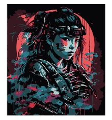 Картина по номерам Элегантность и сила на черном фоне размером 40х50 см (AH1124) купить в интернет магазине подарков ПраздникШоп