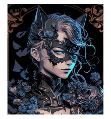 Картина по номерам Героиня в маске на черном фоне размером 40х50 см (AH1131) купить в интернет магазине подарков ПраздникШоп