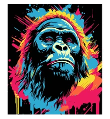 Картина по номерам Примат на холсте на черном фоне размером 40х50 см (AH1132) купить в интернет магазине подарков ПраздникШоп