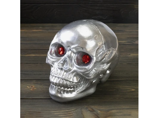 Череп копилка Мистик M 13789 (серебряный) купить в интернет магазине подарков ПраздникШоп