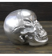 Череп копилка Мистик M 13789 (серебряный) купить в интернет магазине подарков ПраздникШоп
