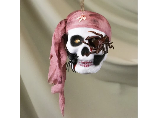 Декор подвесной череп Корсар 13798 (пепел розы) купить в интернет магазине подарков ПраздникШоп