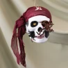Декор подвесной череп Пират Крюк 13796 (бордовый)
