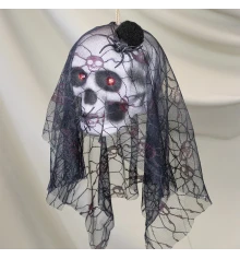 Декор подвесной череп Черная вдова 13805 (черный с красным) купить в интернет магазине подарков ПраздникШоп