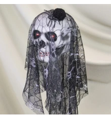 Декор подвесной череп Черная вдова 13804 (черный с белым) купить в интернет магазине подарков ПраздникШоп