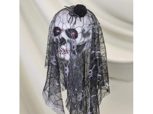 Декор подвесной череп Черная вдова 13804 (черный с белым) купить в интернет магазине подарков ПраздникШоп