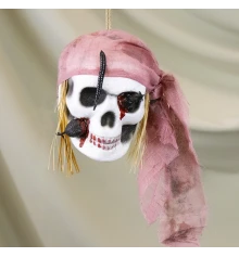 Декор подвесной череп Пират 13802 (пепел розы) купить в интернет магазине подарков ПраздникШоп