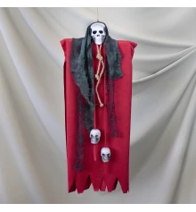 Декор для хэллоуина Призрачный Череп (95см) красный с зеленым 13791 купить в интернет магазине подарков ПраздникШоп