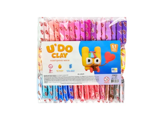 Набор для творчества "U'DO Clay 51 шт." брикет 6 г (30921) купить в интернет магазине подарков ПраздникШоп