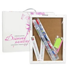 Алмазная мозаика ПРЕМИУМ Хаски в листьях размером 30х40 см (HEG86912) купить в интернет магазине подарков ПраздникШоп