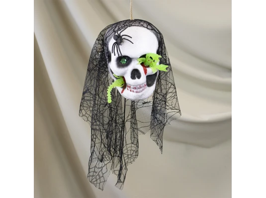 Декор подвесной череп Астарта 13808 (черный) купить в интернет магазине подарков ПраздникШоп