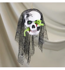 Декор подвесной череп Астарта 13808 (черный) купить в интернет магазине подарков ПраздникШоп