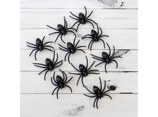 Паук декоративный Долгоножка пластик 6см (уп. 10шт) купить в интернет магазине подарков ПраздникШоп