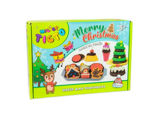 Набор для творчества Мистер тесто Merry Christmas на украинском языке (41022) купить в интернет магазине подарков ПраздникШоп