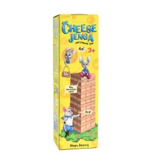 Настольная игра Cheese Jenga 54 бруска деревянная на украинском языке (30545) купить в интернет магазине подарков ПраздникШоп