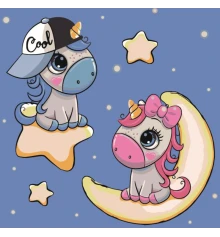 Картина по номерам ПРЕМИУМ Ночная прогулка с лаком размером 30х30 см ES008 купить в интернет магазине подарков ПраздникШоп