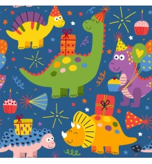 Картина по номерам ПРЕМИУМ Цветные динозаврики с лаком и с уровнем размером 30х30 см (ES-0812) купить в интернет магазине подарков ПраздникШоп