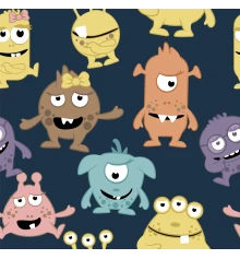 Картина по номерам ПРЕМИУМ Забавные монстрики с лаком и с уровнем размером 30х30 см (ES-0822) купить в интернет магазине подарков ПраздникШоп