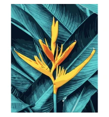 Картина по номерам ПРЕМИУМ Желтый цветок с лаком и с уровнем размером 40х50 см (GS1540) купить в интернет магазине подарков ПраздникШоп