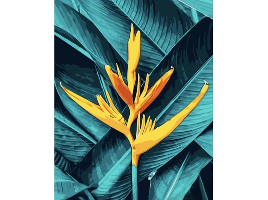 Картина по номерам ПРЕМИУМ Желтый цветок с лаком и с уровнем размером 40х50 см (GS1540) купить в интернет магазине подарков ПраздникШоп