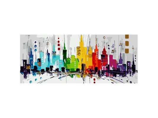 Картина по номерам ПРЕМИУМ Поп-арт Нью-Йорк размером 50х25 см (WW023) купить в интернет магазине подарков ПраздникШоп