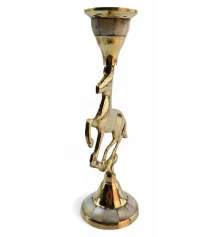 Подсвечник бронзовый с перламутром "Конь" купить в интернет магазине подарков ПраздникШоп