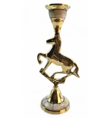 Подсвечник бронзовый с перламутром "Конь" купить в интернет магазине подарков ПраздникШоп