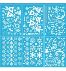 Інтер'єрна наклейка Зимові візерунки Дзвіночки та Кульки (9 аркушів А4) купить в интернет магазине подарков ПраздникШоп