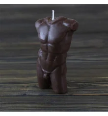 Декоративная восковая свеча торс Мужчины 13850 (шоколад) купить в интернет магазине подарков ПраздникШоп