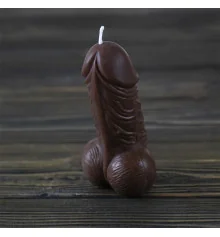 Декоративная восковая свеча Вилли 13846 (шоколад) купить в интернет магазине подарков ПраздникШоп