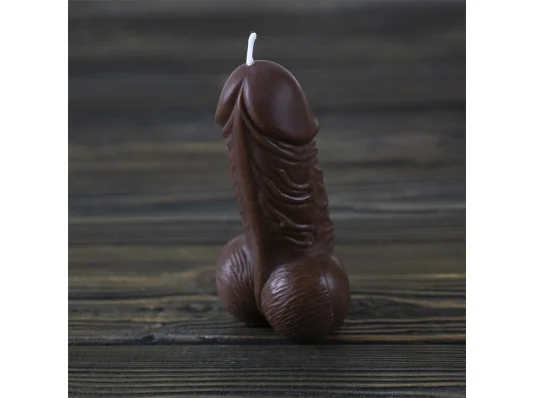 Декоративная восковая свеча Вилли 13846 (шоколад) купить в интернет магазине подарков ПраздникШоп