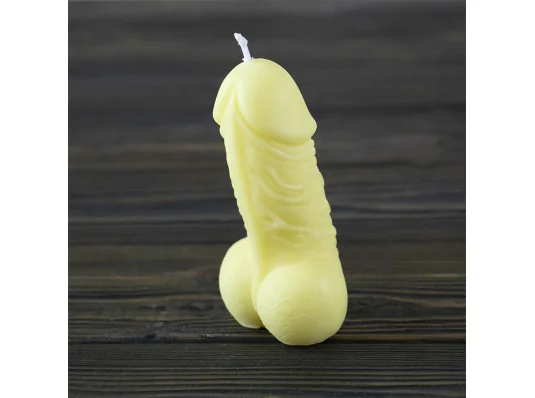 Декоративная восковая свеча Вилли 13845 (шампань) купить в интернет магазине подарков ПраздникШоп