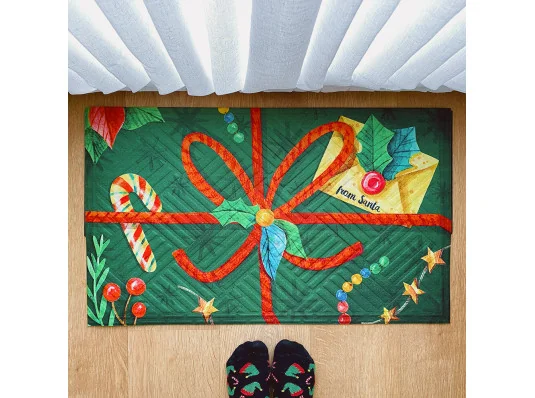 Коврик придверный с принтом "Подарок" купить в интернет магазине подарков ПраздникШоп