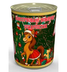 Консервовані шкарпетки новорічні "Рік Коня 2026" 1 пара, жіночі купить в интернет магазине подарков ПраздникШоп