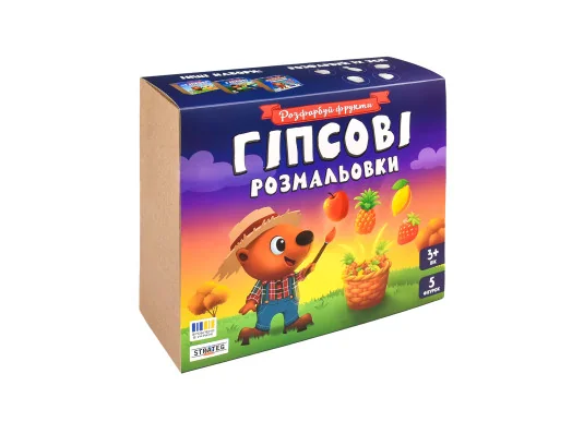 Набор для творчества Гипсовые раскраски: раскрась фрукты (30989) купить в интернет магазине подарков ПраздникШоп