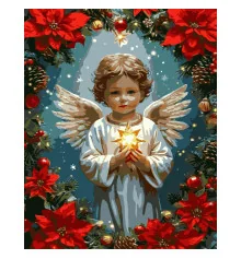 Картина по номерам Рождественский ангел размером 40х50 см (VG001) купить в интернет магазине подарков ПраздникШоп