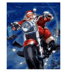 Картина по номерам Санта на мотоцикле размером 40х50 см (VG006) купить в интернет магазине подарков ПраздникШоп