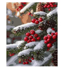 Картина по номерам Зимняя ветка размером 40х50 см (VG008) купить в интернет магазине подарков ПраздникШоп