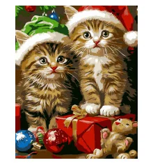 Картина по номерам Новогодние котики размером 40х50 см (VG011) купить в интернет магазине подарков ПраздникШоп