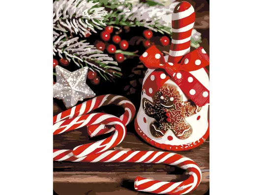 Картина по номерам Рождественский колокольчик размером 40х50 см (VG015) купить в интернет магазине подарков ПраздникШоп