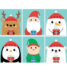 Картина по номерам Рождественская компания размером 40х50 см (VG017) купить в интернет магазине подарков ПраздникШоп