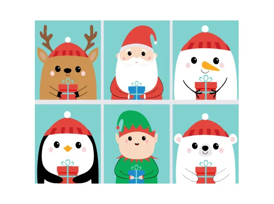 Картина по номерам Рождественская компания размером 40х50 см (VG017) купить в интернет магазине подарков ПраздникШоп