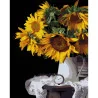 Картина за номерами ПРЕМІУМ Букет соняшників на чорному фоні розміром 40х50 см (AH1232-17)