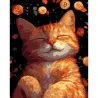 Картина за номерами ПРЕМІУМ Руде кошеня на чорному фоні розміром 40х50 см (AH1216-17)