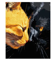 Картина по номерам ПРЕМИУМ Разные кошки на черном фоне размером 40х50 см (AH1210-16) купить в интернет магазине подарков ПраздникШоп