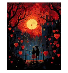 Картина по номерам ПРЕМИУМ Свидание на черном фоне размером 40х50 см (AH1209-14) купить в интернет магазине подарков ПраздникШоп