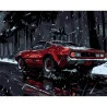 Картина по номерам ПРЕМИУМ Красная машина на черном фоне размером 40х50 см (AH1196-11)