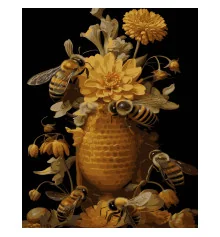 Картина по номерам ПРЕМИУМ Пчелы и цветы на черном фоне размером 40х50 см (AH1194-16) купить в интернет магазине подарков ПраздникШоп
